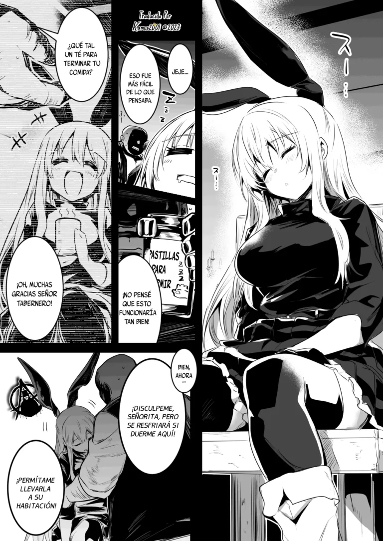 Suimin Yakuiri Drink de Suyasuya Nemutte Shimai Yadoya no Shujin ni Osowarechau Boukensha-chan