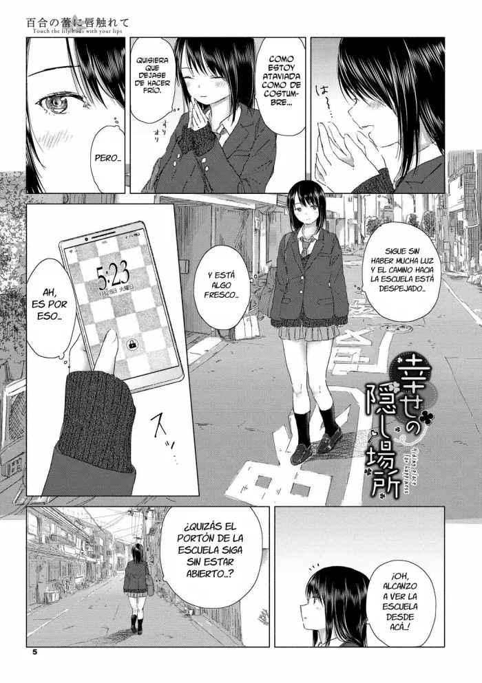 [syou] Shiawase no Kakushi Basho – Hiding place for happiness (Yuri no Tsubomi ni Kuchibiru Furete) [Spanish] [Nekomi Fansub – INSOMNIA] [Digital]