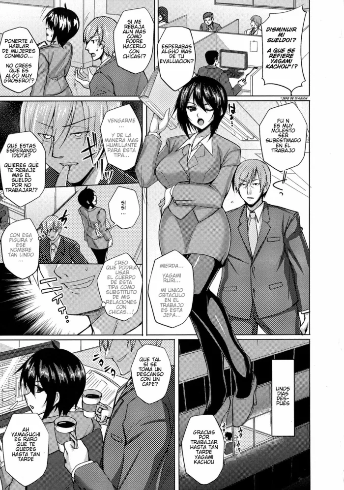 [Takeda Aranobu] Konikui Tsunkawa Joushi wo Fukushuu Ninkatsu! ~Kotobuki-taisha made Nakadashi Tanezuke Choukyou~ | Vengarse de la pequeña y odiosa jefa embarazandola [Spanish]