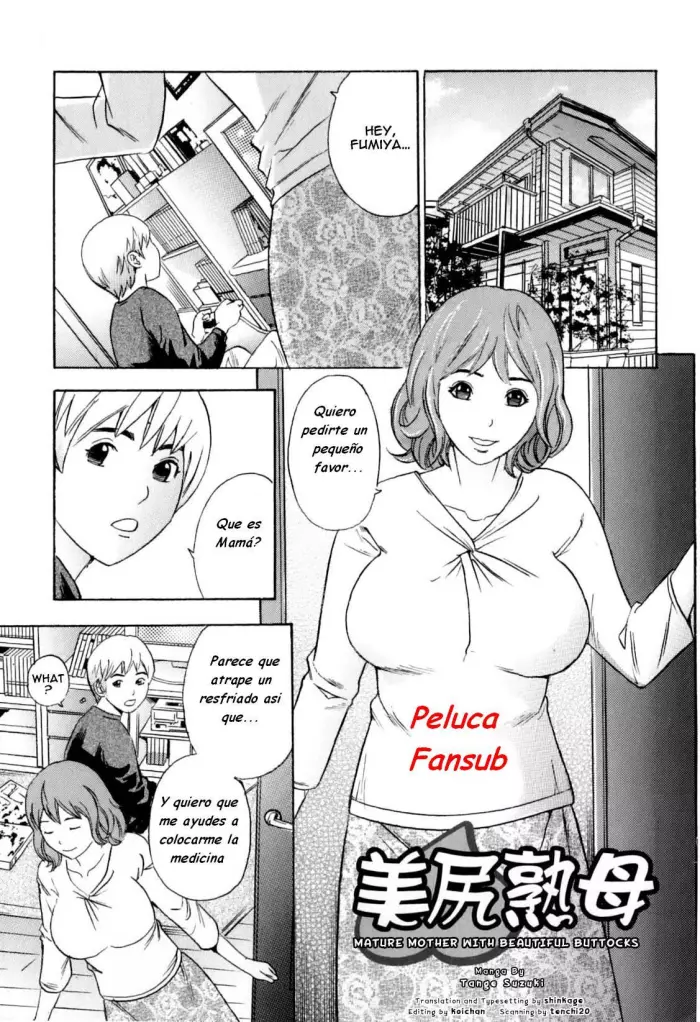[Tange Suzuki] Bishiri Inbo | Madre con Nalgas Hermosas (Mama To Boku Tokidoki… Shasei) [Spanish] [Peluca Fansub]