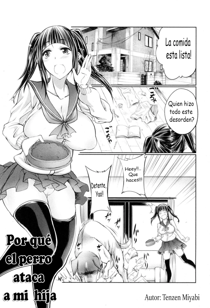 [Tenzen Miyabi] Musume ga Wan-chan to Ecchi Shita Riyuu | Por qué el perro ataca a mi hija (BUSTER COMIC 2015-07) [Spanish]