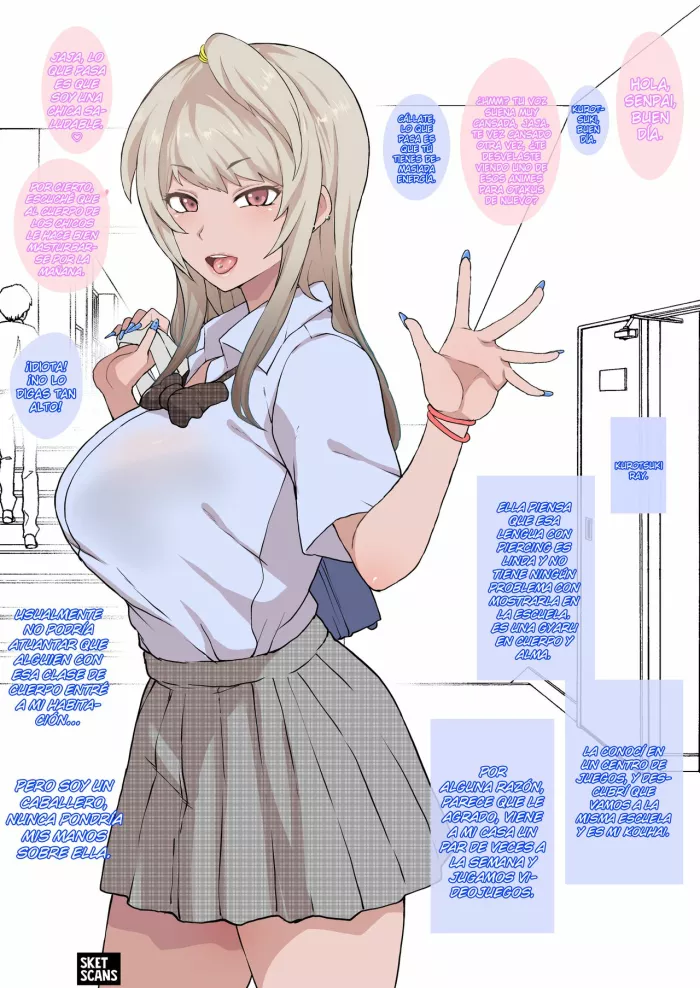 [Terasu MC] Otaku no Boku to Iikanjidatta Kuro Gyaru Kouhai wo Netorareru Mini [Spanish] [SketNatsu]