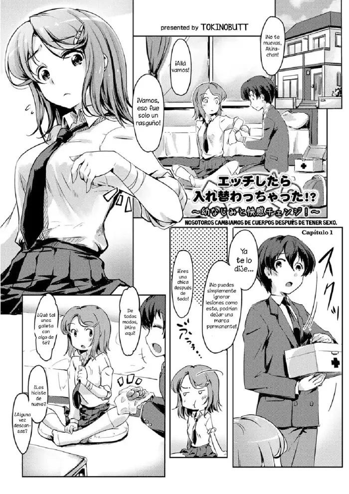 [Tokinobutt] Ecchi Shitara Irekawacchatta!? | We Switched Our Bodies After Having Sex!? Ch. 1 (COMIC Ananga Ranga Vol. 26) [Spanish] [Traductor X]