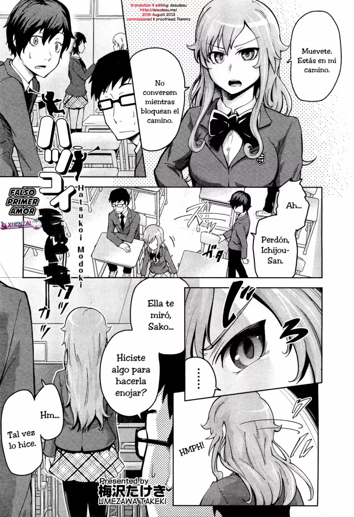 [Umezawa Takeki] Hatsukoi Modoki | Pseudo First Love (COMIC Aun 2012-05) [Spanish] [XHentai95]