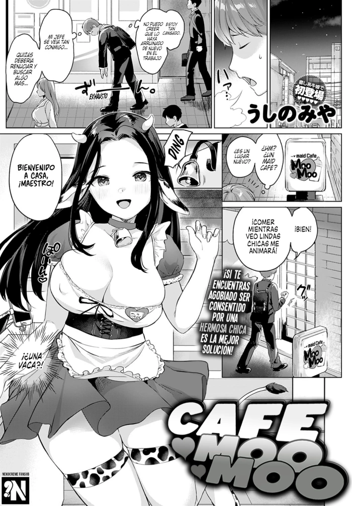 [Ushinomiya] Bonyuu Cafe Moo Moo | Cafe Moo Moo (COMIC Anthurium 2021-04) [Spanish] [NekoCreme] [Digital]