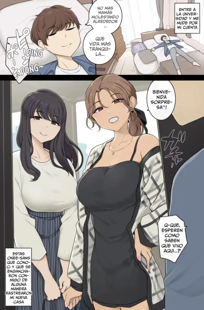 [Wakamatsu] Keitai Choushin Onee-san-tachi ni Shinkyo o Yaribeya ni Sareru Hanashi | Unas Onee-sans Altas y Tetonas Transformaron mi Nueva Casa en un Calabozo Sexual [Spanish]