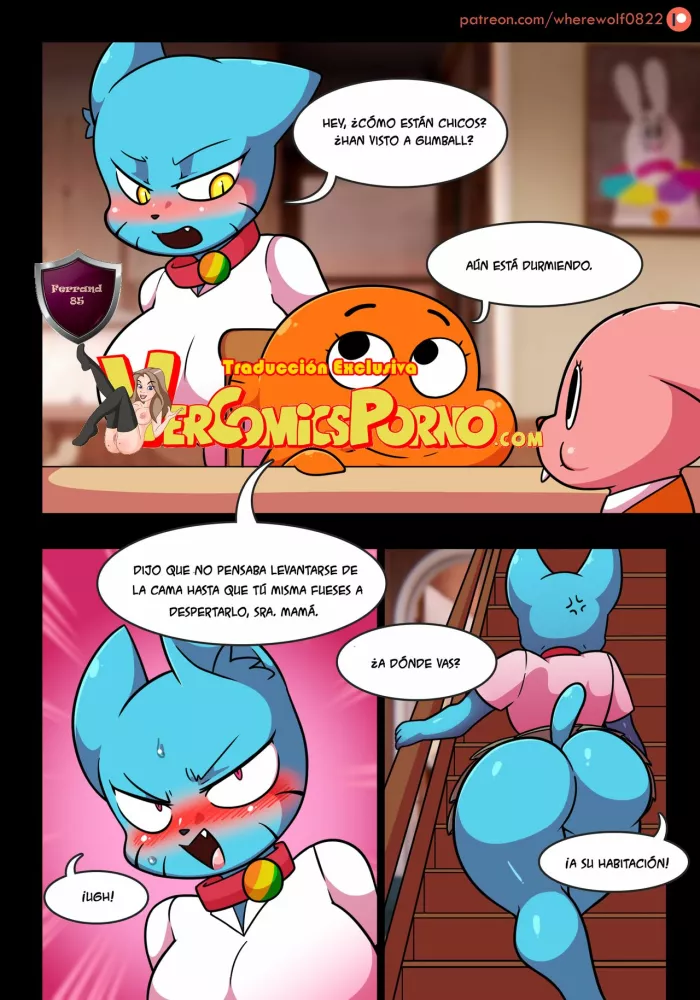 [WhereWolf] Lusty World of Nicole Ep. 1-5 (The Amazing World Of Gumball) [Spanish]