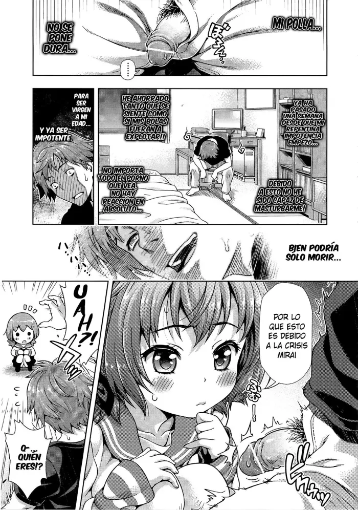 [Yakiniku King] Mirai Kara Kimashita! Zenpen | La Paradoja de Mirai Ch. 1 | Ch. 2 (Off The Record) [Spanish] [XHentai95]