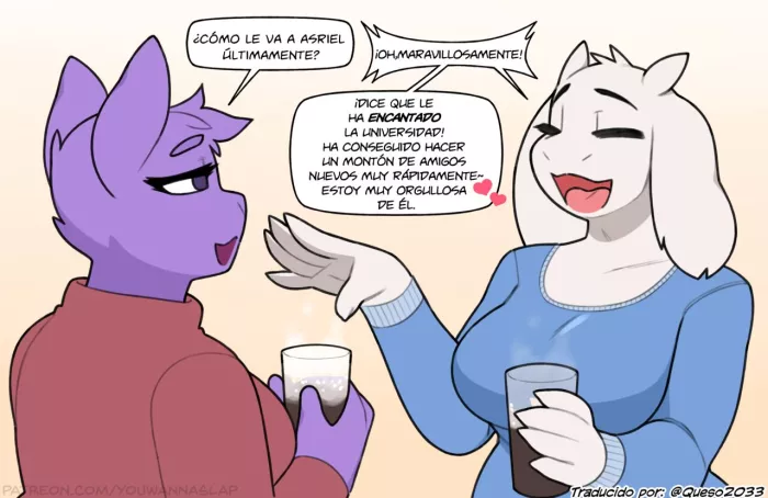 [Youwannaslap] Asriel In College (Spanish) [Queso2033]