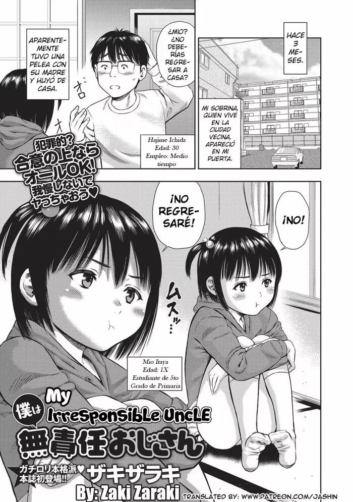 [Zaki Zaraki] Boku wa Musekinin Oji-san | Mi Tío Irresponsable (COMIC Masyo 2017-04) [Spanish] [Digital]