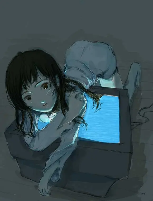 Chi Digi Musume to Youjo no Onaka | La chica de la televisión