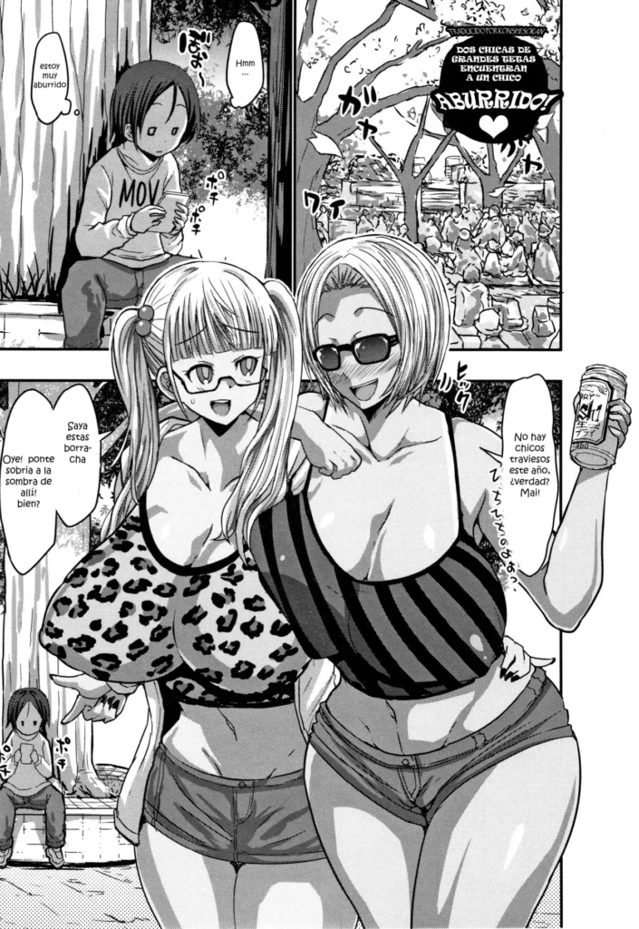 Dekapai Gal Futari ga Himasou na Danshi o Mitsuketa! | Two Big Tit Gals Find A Bored Boy!