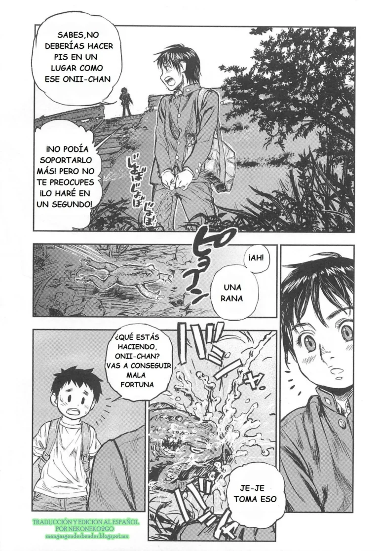 Kaeru no Tsura ni…. | en la cara de una rana…